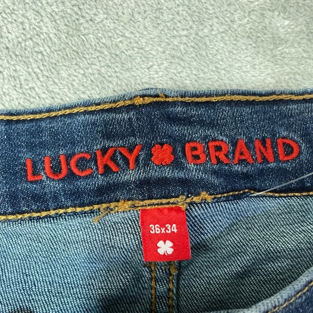 NWT Lucky Brand 363 Vintage Straight Men's 36x34 Blue Cotton Blend Denim Jeans